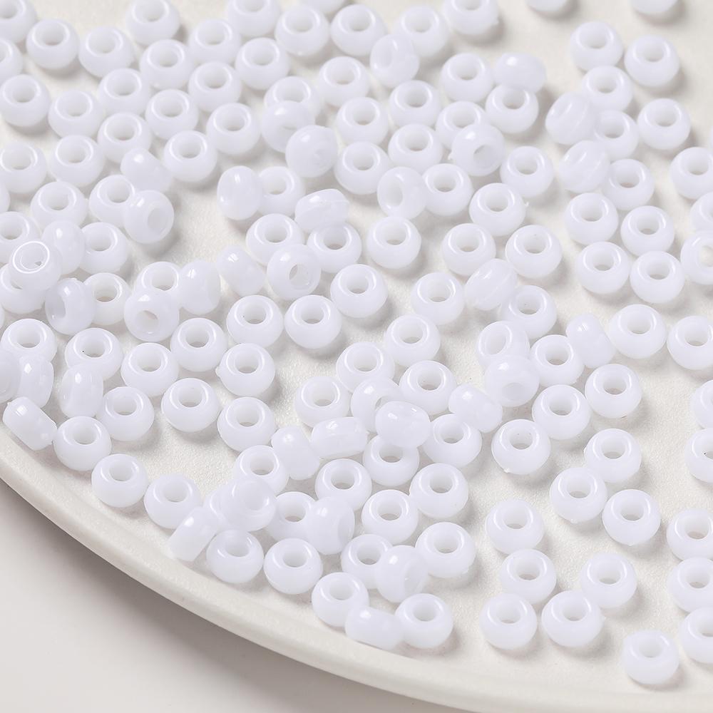 100pcs 4*7mm Acrylic Big Holes Beads Colored Spacer Loose Beads for DIY Necklace Bracelet Phone Charms Jewelry Making Supplies