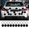 10PCS Hollow/solid Honeycomb Car Stickers DIY Sport Auto Side Door Decoration Vehicle Whole Body Vinyl Decals Open Style Styling