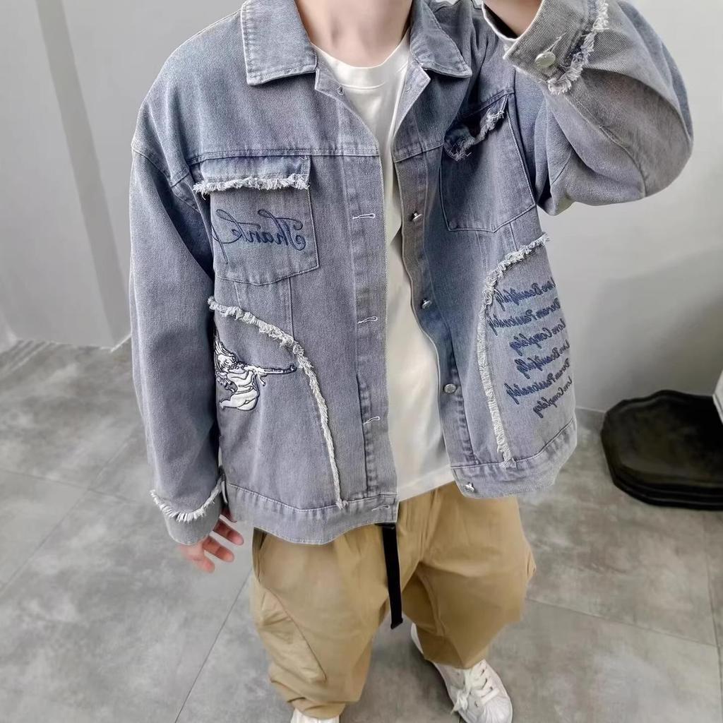 2025 Men's Spring/Autumn Pique Cool Jacket - High Street Hong Kong, Japanese Harajuku, Korean Trend, Loose Fit