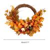 45cm Artificial Maple Leaf Pumpkin Wreath Fall Harvest Door Wall Decor