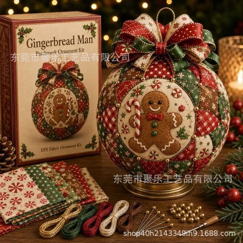 Hot Sale Patchwork Ornament Christmas patchwork decorative ball DIY DIY craft kit