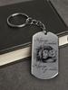 Stainless Steel Keyring and Necklace, Gift for a Lady, Carved Badge, Ideal Gift for Men, Couples, Boyfriend, Family & Friends