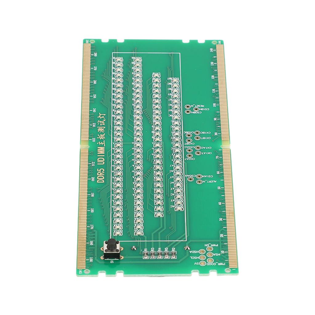 DDR5 RAM Memory Slot Tester Card with LED Lights Portable for PC Motherboard RAM Memory Maintenance