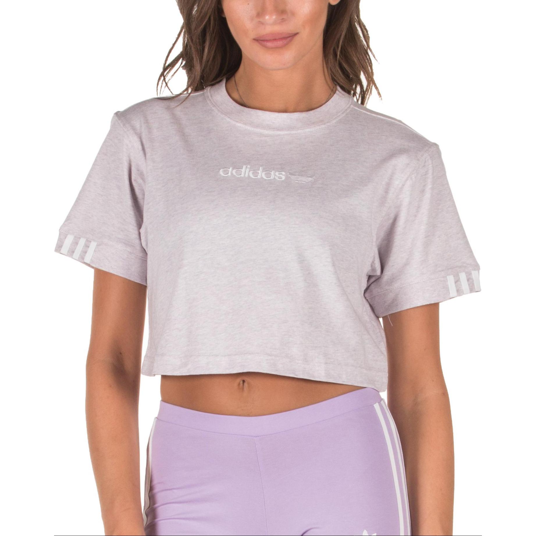 

Adidas Originals Coeeze Cr Tee Letter Print Round Neck Pullover Short Loose Short Sleeve T-Shirt Women Tops Beige DU2341 XS