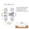 Hidden Gate Hinge Stainless Steel Invisible Door Hinges Concealed Barrel Wooden Box Silver