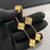 Bracciale in Giada Quadrifoglio – Eleganza Naturale, Fortuna Senza Tempo