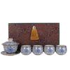Ru Kiln Ceramic Entwined Lotus Tea Set