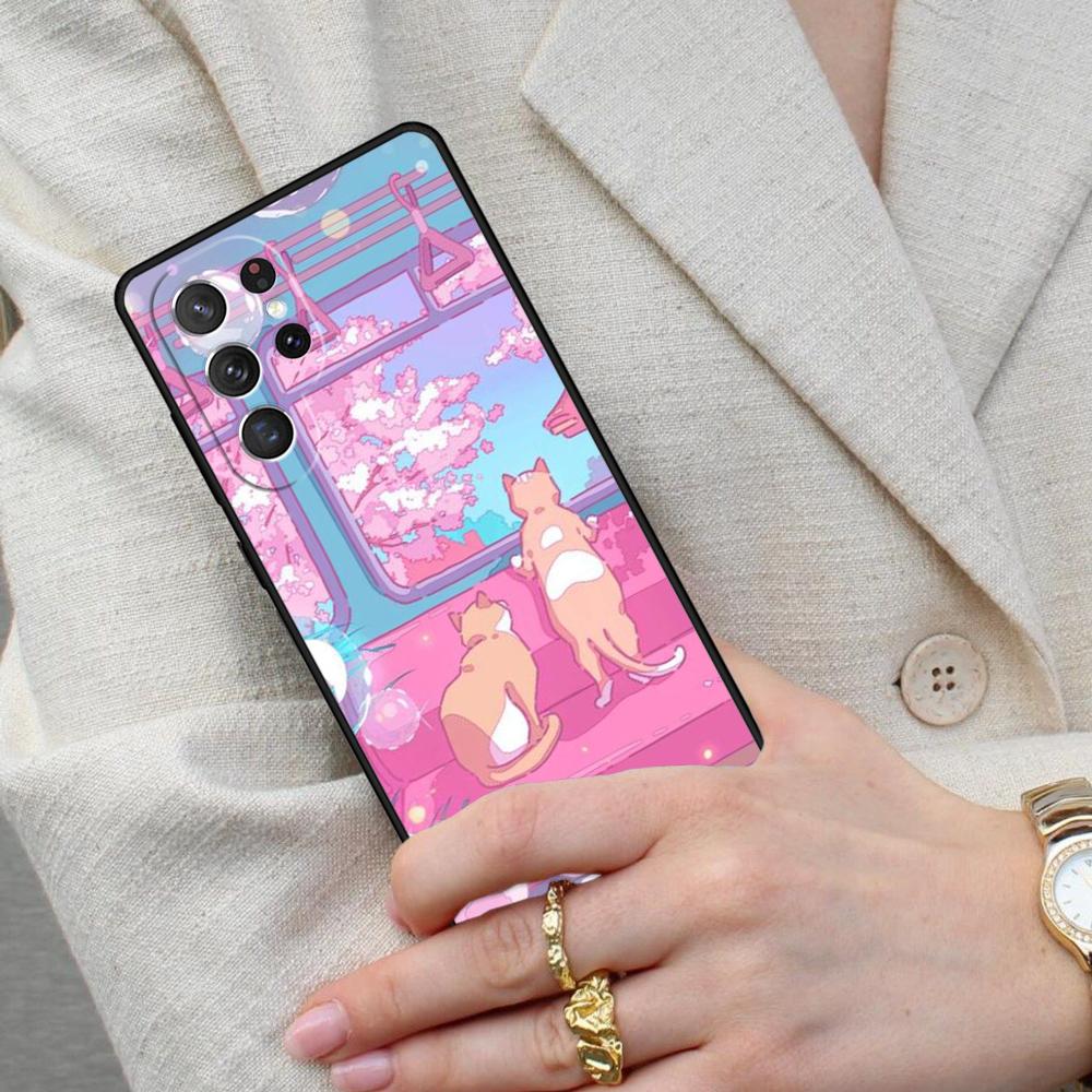 Tokyo Sakura cherry blossom landscape Cell Phone Case for Samsung Galaxy S26 Ultra S25 S24 S23 S22 S21 S20 Note10 Cover
