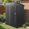 1533 X 876 X 1815 Mm Metal Garden Shed, Storage Building with Lockable Door & 2 Louver Vents, Sloped Roof Metal Outdoor Storage Shed, Tool Sheds