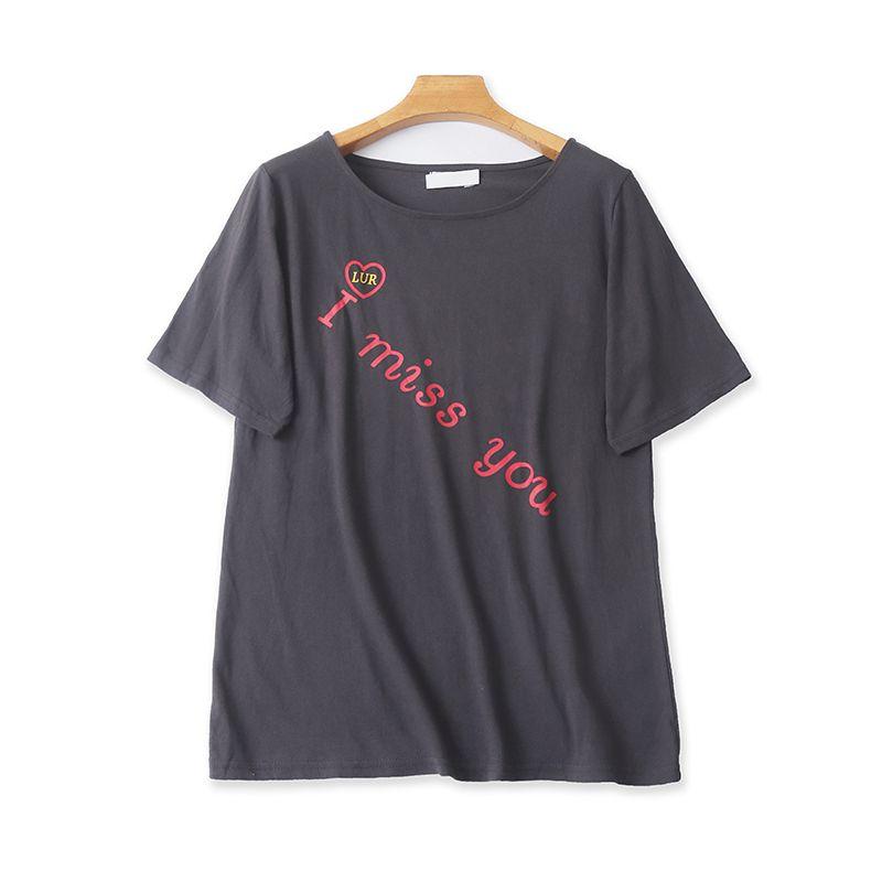 

Женская хлопковая футболка с коротким рукавом и круглым вырезом с надписью Grey All yards