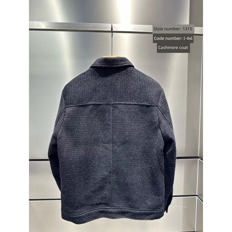 Foreign Trade Surplus Autumn and Winter Cashmere Woolen Coat for Men, Versatile Trendy High-End Casual Woolen Jacket Top