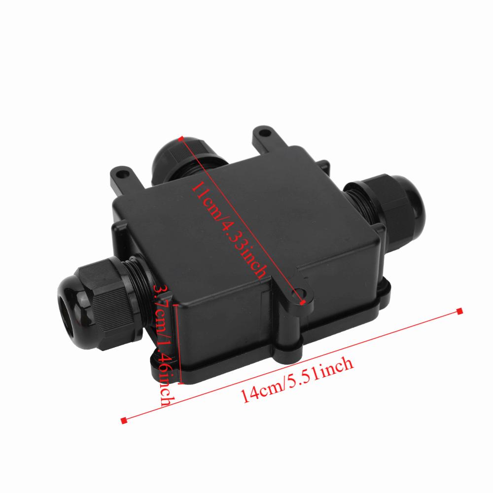 T-Shape Waterproof Junction Box 3 Way Splice Box Underground Installation