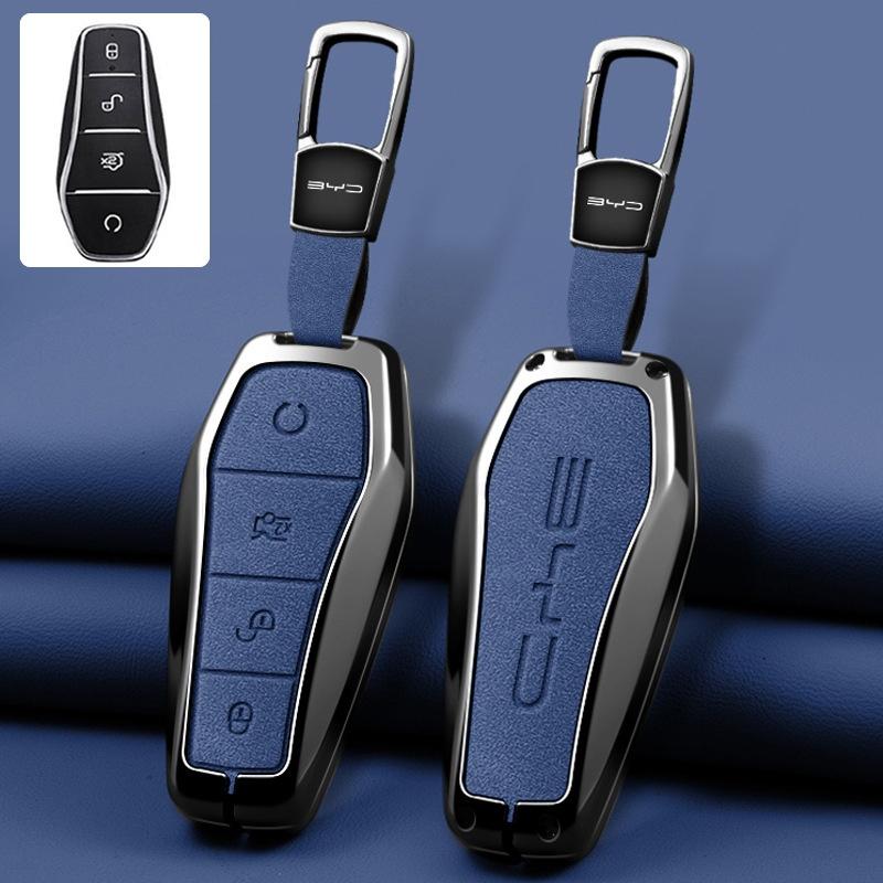 Car Zinc Alloy Key Cover Case For BYD Song Plus Atto 3 Han EV Yuan Tang DM 2018 Qin Seal Dolphin E2 Keychain Interior Accessory