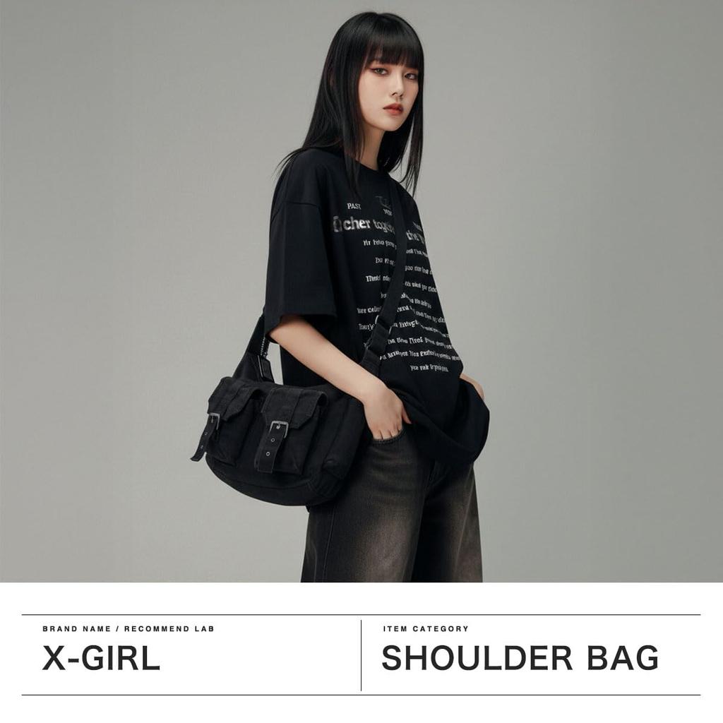 X-girl Multi-Pocket Shoulder Bag 105253053009 Black One Size