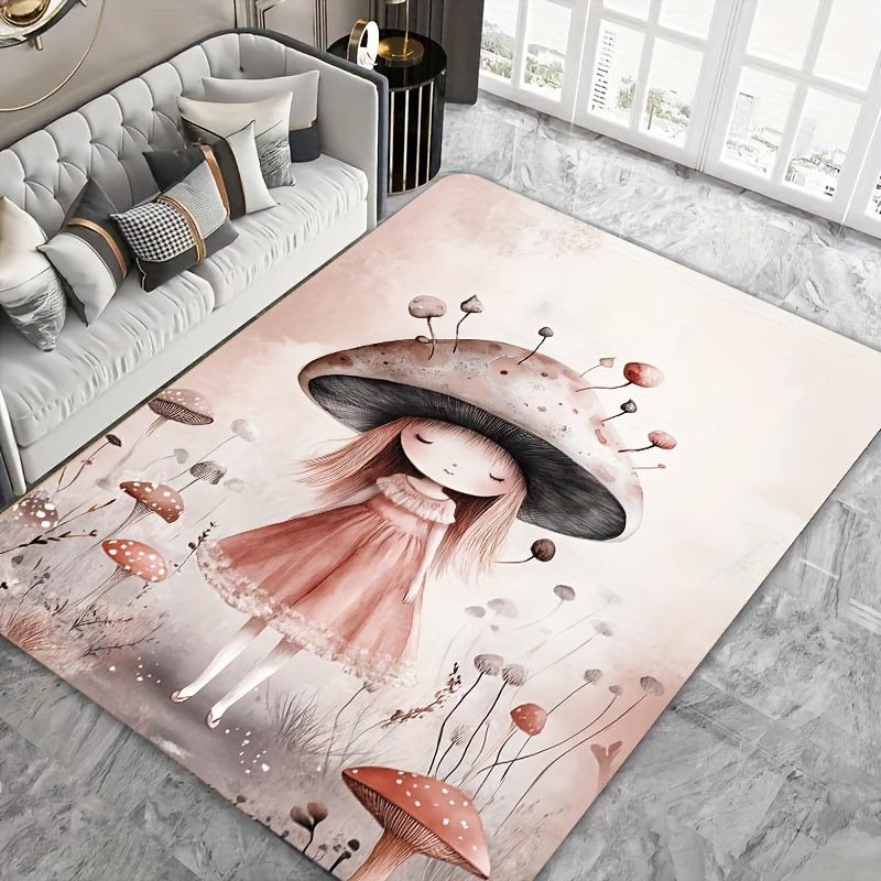 1PC Mushroom Pattern Kitchen Rugs Non-Slip Home Door Mats Pop design Bathroom Rug Bath Mat Carpet for Home Sink Laundry Decor