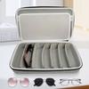 7 Slot Sunglasses Organizer Adjustable Slots Sunglasses Storage Box Sunglasses Display Case Eyeglass Hard Shell for Men Women
