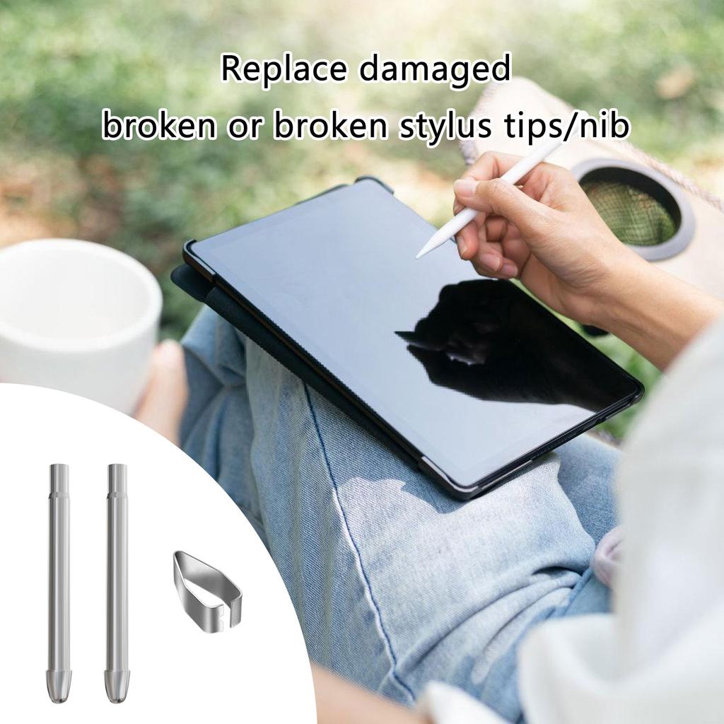 Durable Titanium Alloy Pen Tips for Surface Pro7 6 5 4 Laptop High Precision Stylus Nibs Replacement with Metal Clip