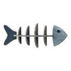Nordic-Mediterranean Wooden Fish Skeleton Wall Shelf - Decorative Hanging Storage for Coastal Home Decor