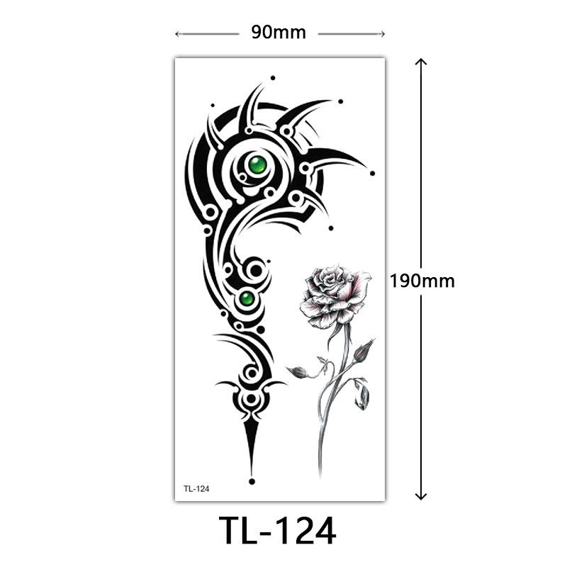 Flower Tattoo Stickers, Color Sketch Tattoo Stickers, English Letters, Wedding Photography Tattoo