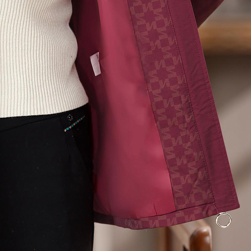 Spring thin jacket jacket women's seasonal short trench coat old lady on clothes