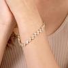 RAKOL Korean Willow Leaf Zircon Bracelet - Elegant Fashion Jewelry for Women