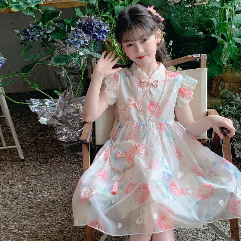 Anneyol Girls  Chinese Style Princess Cheongsam Dress 140