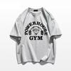 2025 New Summer Gym T-shirt 100 Cotton Oversized Women's T-shirt Graphic Sports Men's T-shirt High Quality Men's Clothing