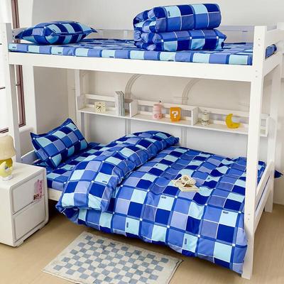 Student Dormitory Plaid 6-Piece Bedding Set