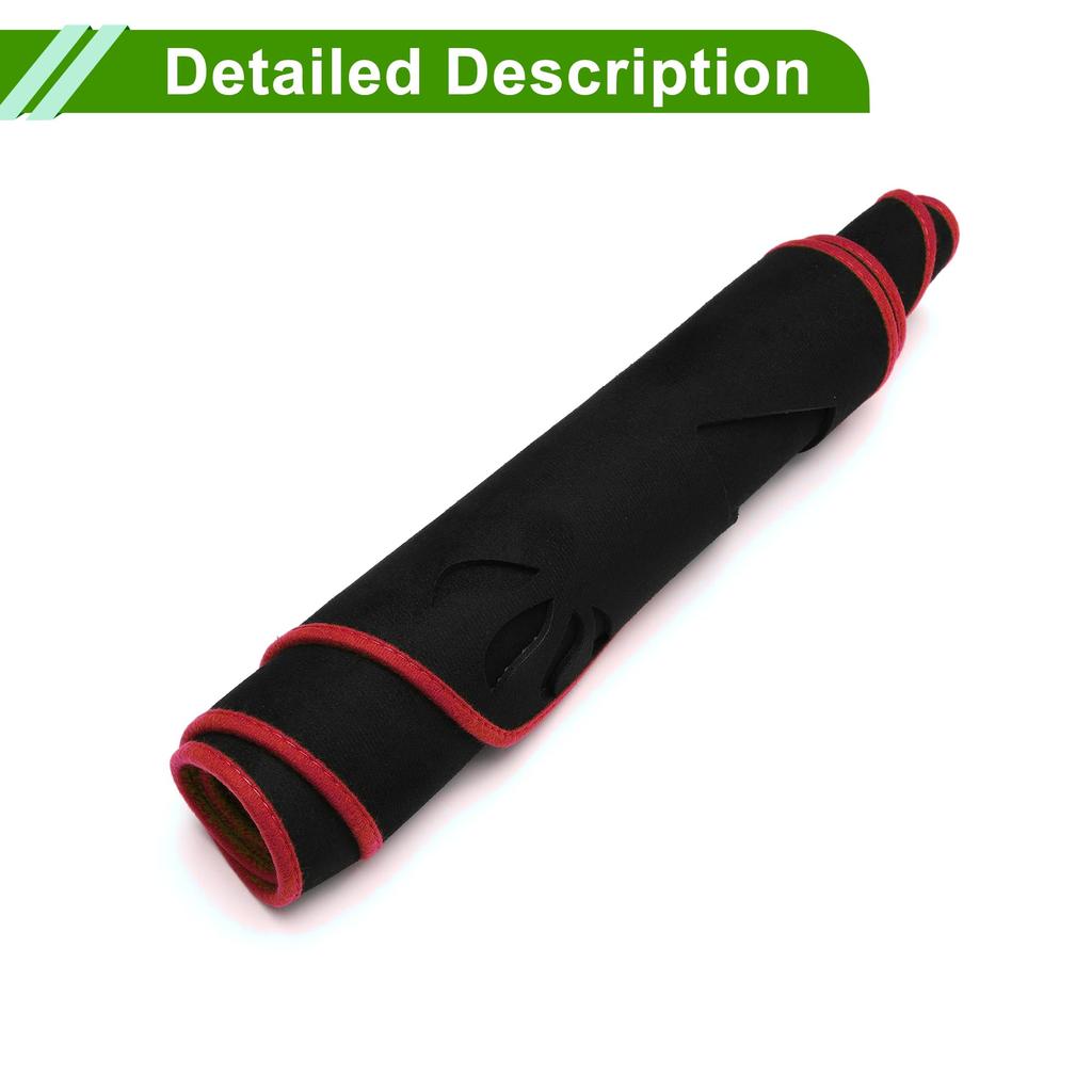 HOPESPANNER Dashboard Mat for Mitsubishi Outlander 3rd Generation 2021 with Dashboard Car Dash Mat Suede Reduces Interior Custom Heat Black with Red