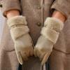 Warm Gloves Women's Winter Driving Fleece Thickened Warm Gloves Women's Cycling Windproof Touch Screen Gloves