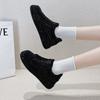Small black shoes women's winter casual flat shoes women's rhinestone full diamond student board shoes women
