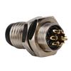 M8 Aviation 8 Pin Plug Connector Waterproof Brass Nickel Plated Shell for Female Socket