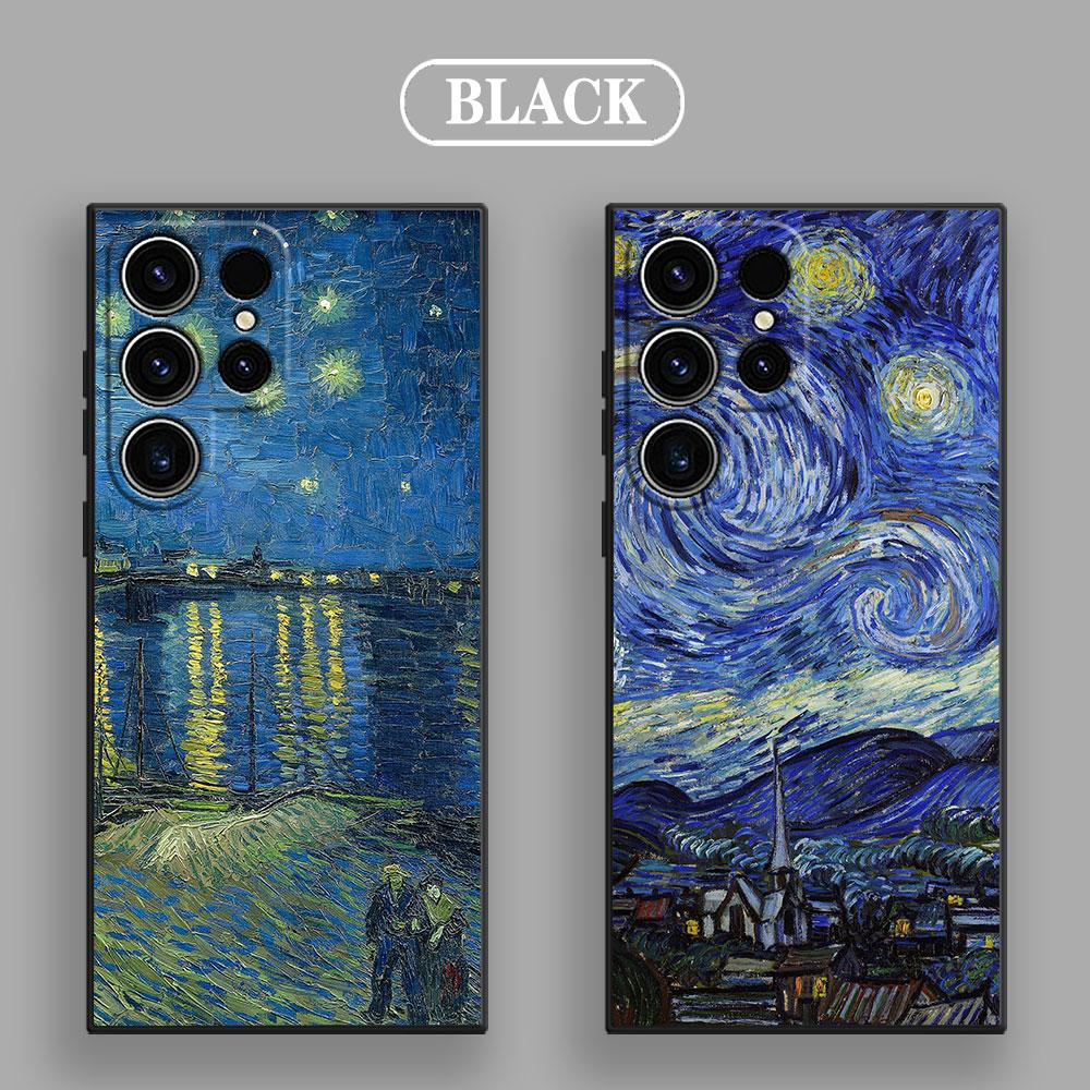 Retro-Ölgemälde Van-Gogh Nachthimmel S26Ultra Hülle Für Samsung Galaxy S26 S25 S24 S23 S20 S21 FE S22 Ultra Plus 5G Handyhülle