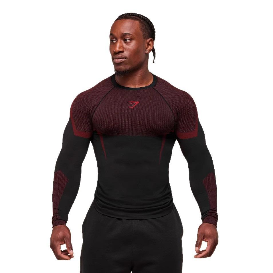 Camiseta de Entrenamiento de Manga Larga Ajustada para Hombre de Gymshark