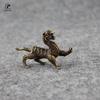 Pure Copper Chinese Ancient Mythical Beast Miniature Figurine whiteTiger Feng Shui Ornament Home Decoration Craft