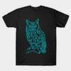 Unisex Fashion TShirt Blue Owl Print TShirt Plus Size S-5XL T-Shirt 100%Cotton Tops O Neck Short Sleeve Tees