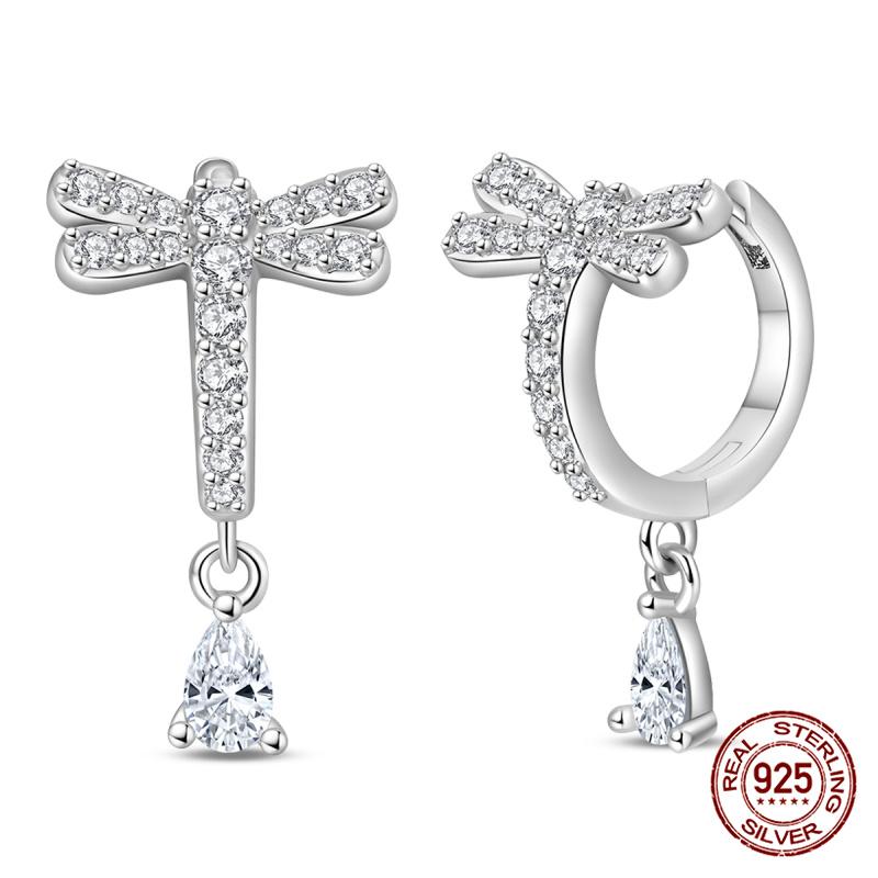 New Original S925 Silver Lucky Four-Leaf Clover French Women's Earrings Fashion Party Anniversary Jewelry Gift