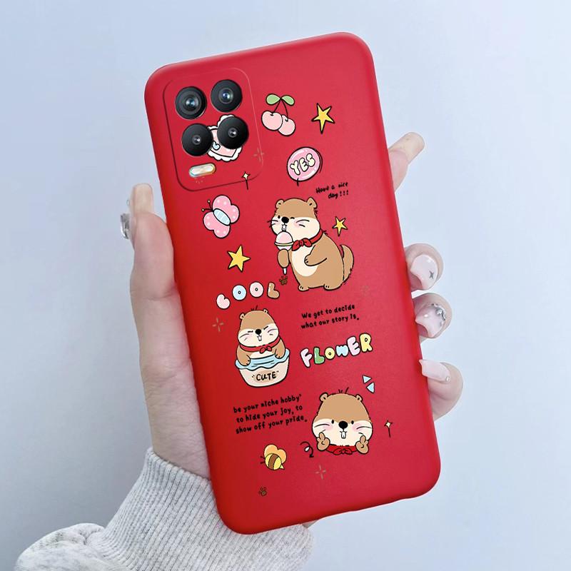 For Realme 8 Pro Case RMX3085 Soft TPU Silicone Cover Cute Cartoon Panda Phone Case For Oppo Realme8 4G 5G RMX3081 RMX3241 Funda
