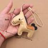 Pu Leather Tiny Horse Key Chains Cute Fashion Women Men'S Cartoon Horse Car Keyring Bag Pendant Charm New Year Jewelry Gifts