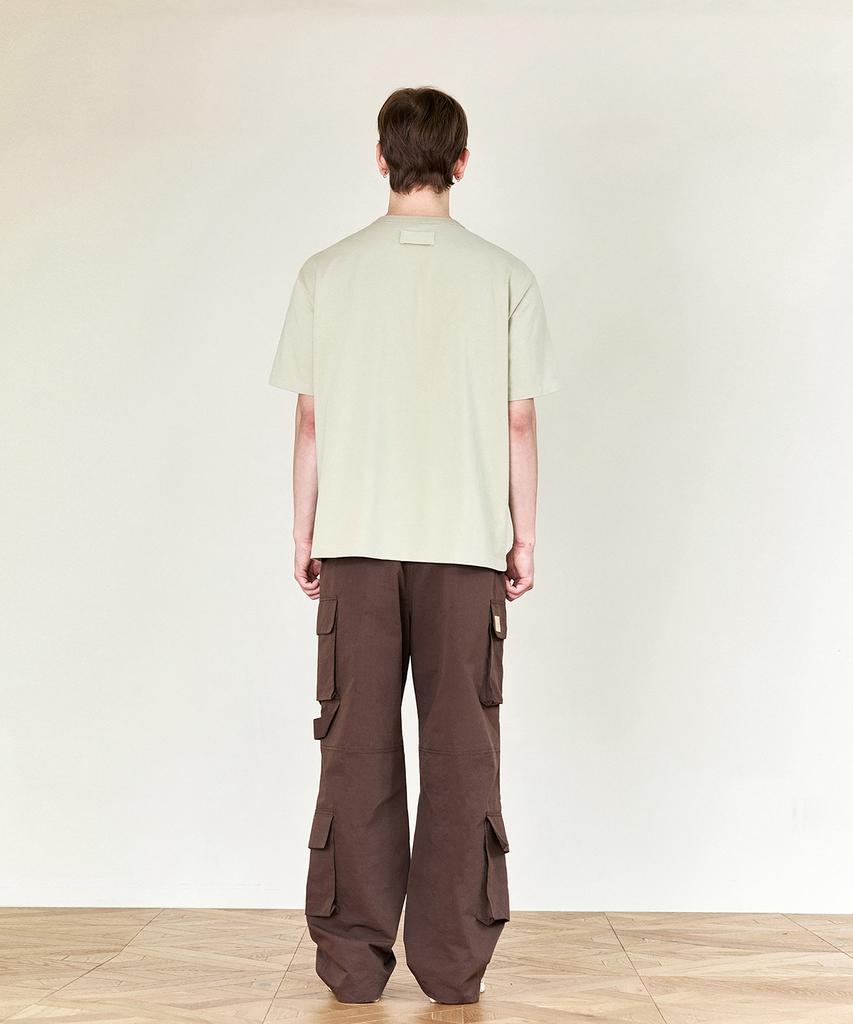 Hoite Het Strap Cotton Cargo Pants (Brown)