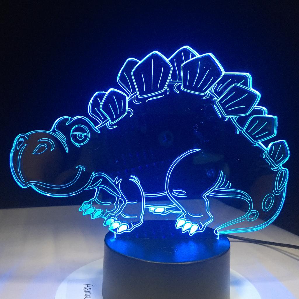 Factory Dropshipping ODM Rechargeable Touch Switch Dog Arylic Panel Box Table Night Lamp  16 Colors Change 3D LED Light