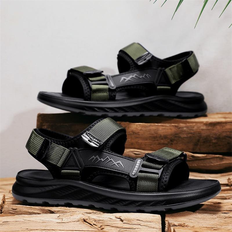 Beach Sandals Men's Summer Breathable Non-slip Deodorant Men's Shoes 2025 New Genuine Men's Outdoor Sports Slippers
