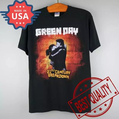 Camiseta Negra Vintage Green Day 21st Century Breakdown Algodón Unisex S-5XL Camiseta Unisex