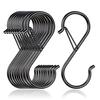Set of 10 Black S-Hooks (9cm X 10 Pieces) -, Universal S-Hooks for Kitchen, Bathroom, and Bath