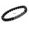6/8mm Glass Stone Beaded Bracelets for Men Women, Unisex Energy Crystal Bracelets, Stacking Couple Bracelets