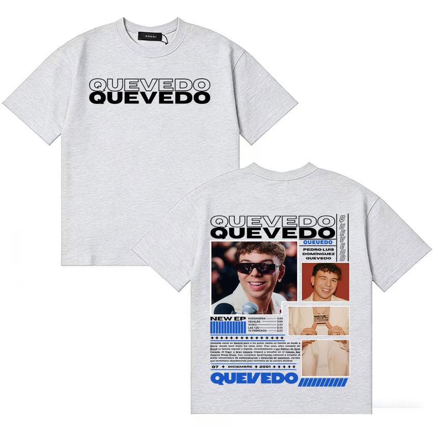 Rapper Quevedo Buenas Noches T Shirts Unisexs Clothing High Quality Tshirt Street Short Sleeve Aesthetic Oversized Y2K Tee Shirts