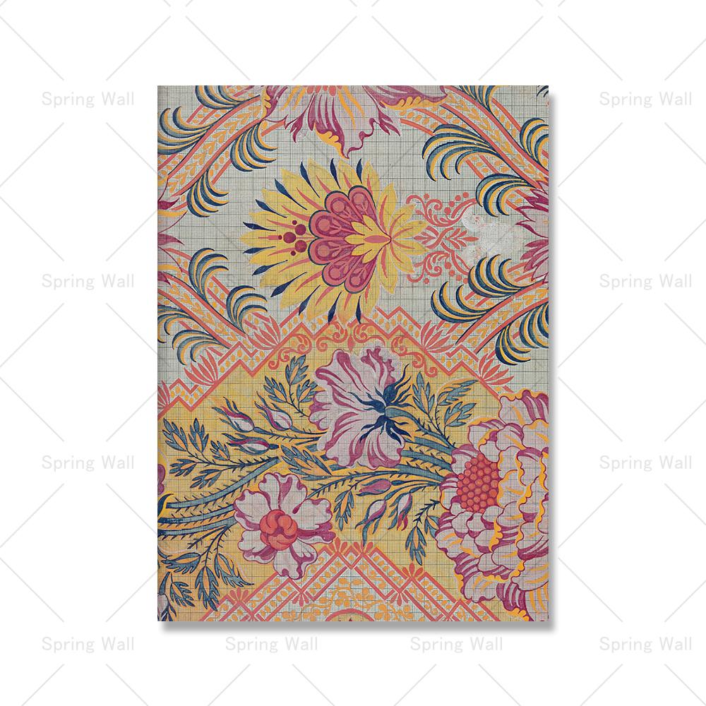 

Retro French blue Poster Abstract Plant Floral Art Print Minimalist Canvas Painting Nordic Wall Picture Living Bedroom Decor 21x30cm No Framed