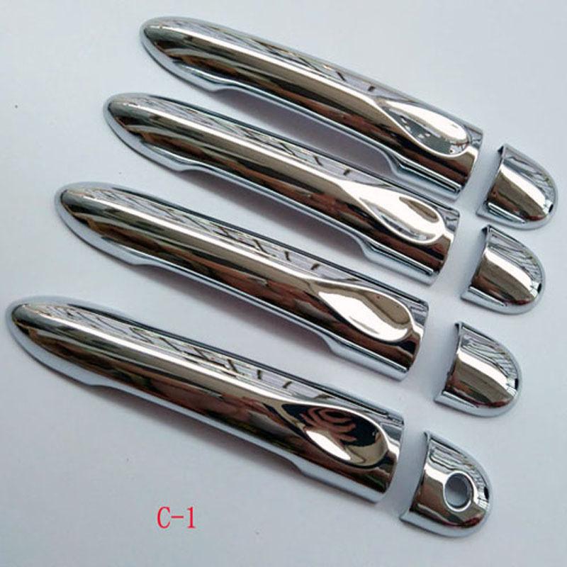 Chrome Door Handle Cover Trim for LADA XRAY X Ray X-ray 2015 2016 2018 Car Accessories Color Carbon Fiber