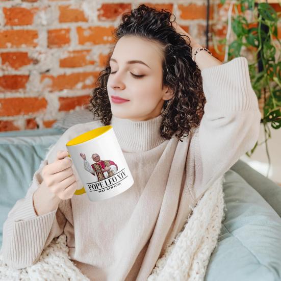 Funny Coffee Cup Pope Leo XIV Commemorative Mug Microwave Safe Ceramic