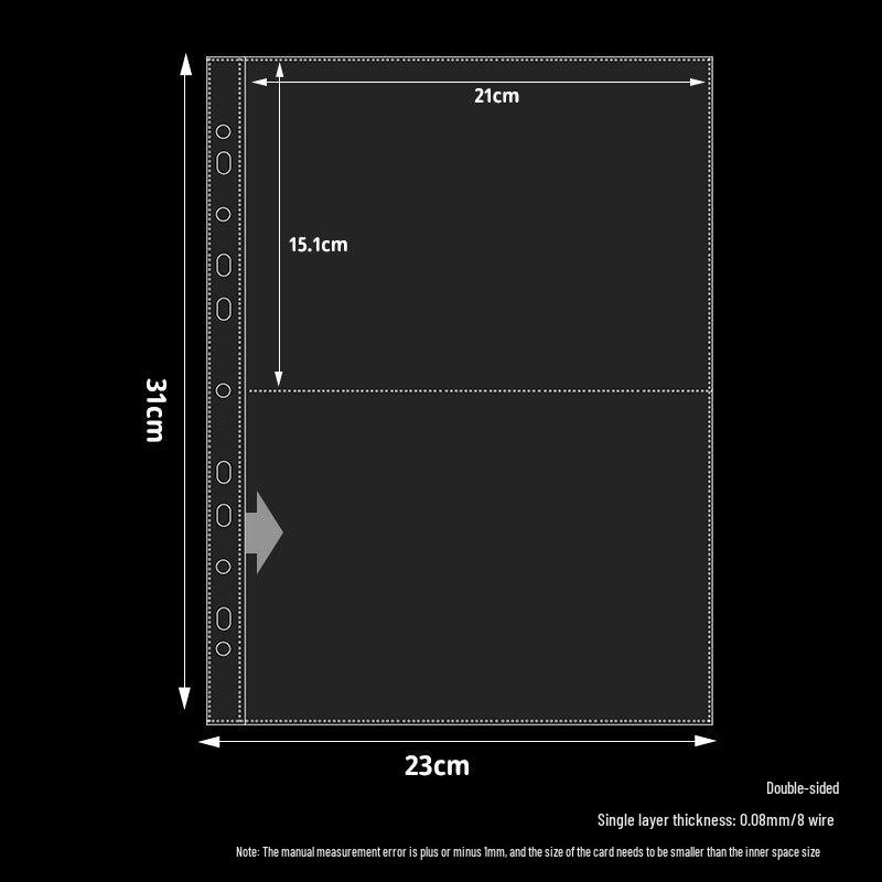 Álbum Polaroid de Folhas Soltas de Alta Transparência – Bolsos para Cartões de 3 e 5 polegadas, Porta-Cartões Quadrados, Páginas Espessadas
